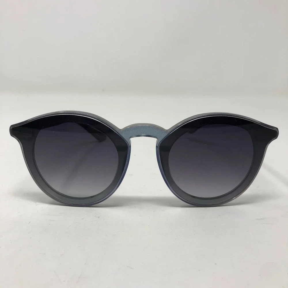 KREWE Collins Nylon Sunglasses Women OS Adult Grey Blue‎ Round Gradient Lens